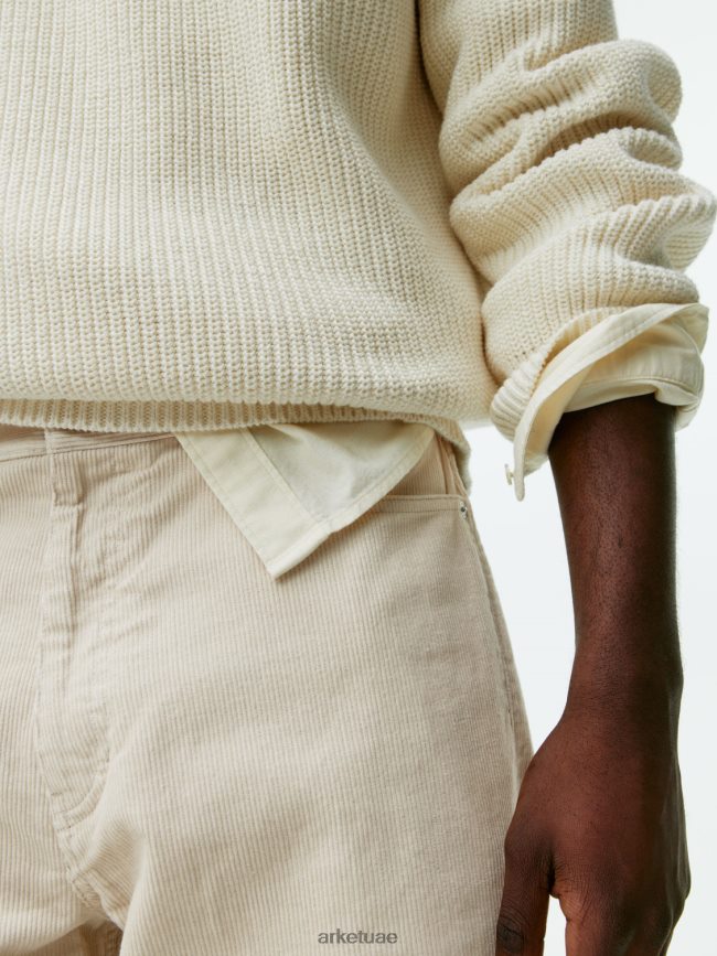 ملابس عبد اللطيف ARKET رجال سروال قصير فضفاض أبيض مصفر BXB8481068