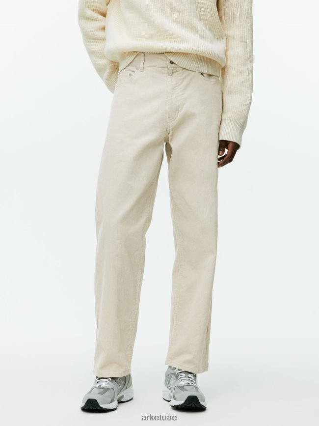 ملابس عبد اللطيف ARKET رجال سروال قصير فضفاض أبيض مصفر BXB8481068