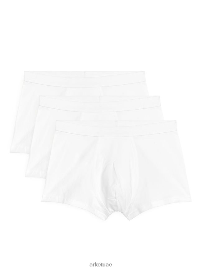 ملابس عبد اللطيف ARKET رجال سروال قطن بيما، مجموعة من 3 أبيض BXB8481222