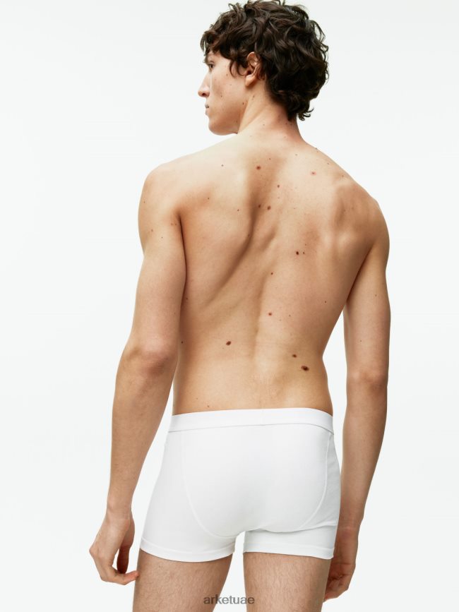 ملابس عبد اللطيف ARKET رجال سروال قطن بيما، مجموعة من 3 أبيض BXB8481222