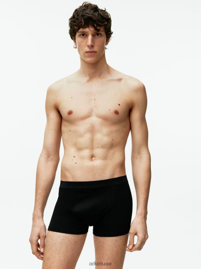 ملابس عبد اللطيف ARKET رجال سروال قطن بيما، مجموعة من 3 أسود BXB8481225