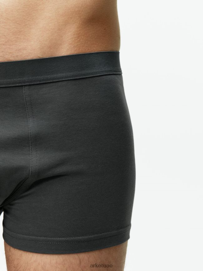 ملابس عبد اللطيف ARKET رجال سروال قطن بيما، مجموعة من 3 الرمادي الداكن BXB8481231