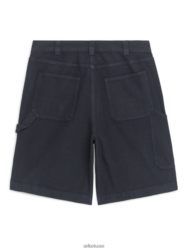 ملابس عبد اللطيف ARKET رجال شورت من القطن أزرق غامق BXB8481125