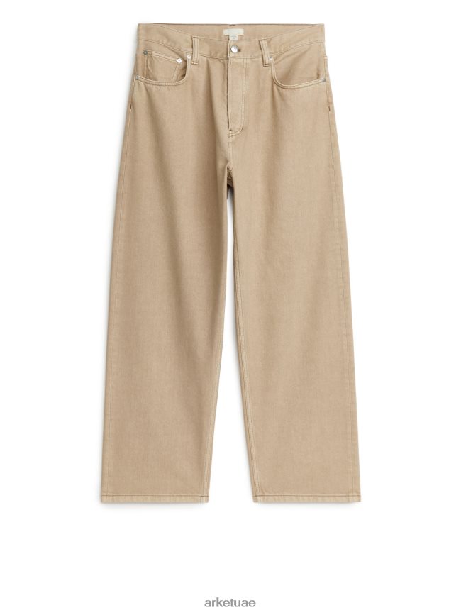 ملابس عبد اللطيف ARKET رجال ضباب الجينز واسعة اللون البيج BXB8481110
