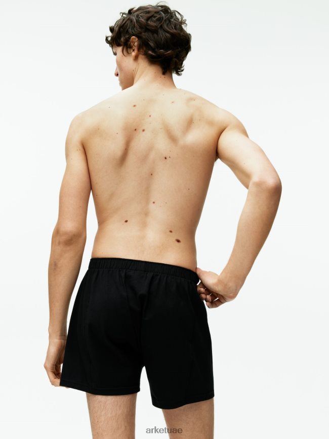 ملابس عبد اللطيف ARKET رجال طقم بوكسر من قطن بيما، قطعتين أسود BXB8481234