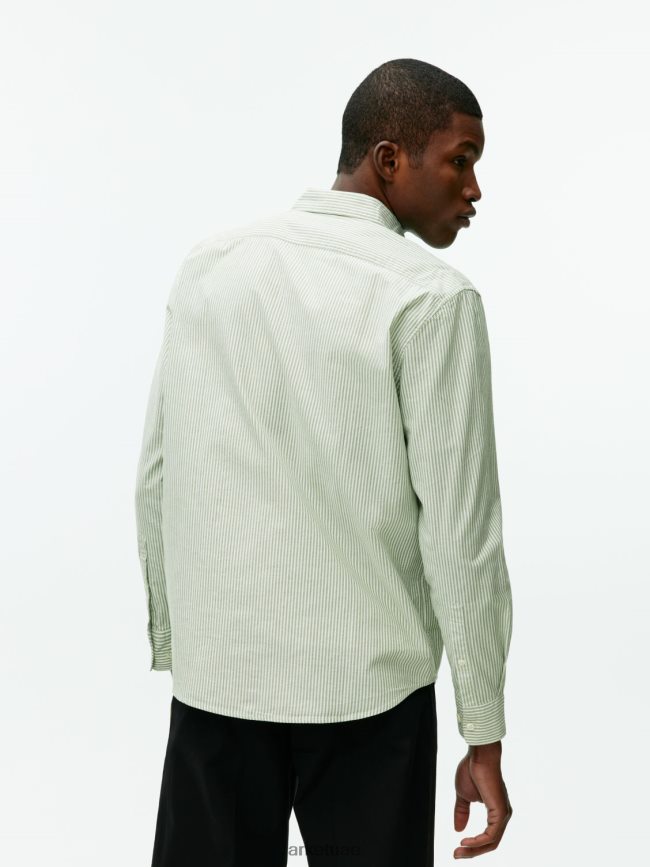 ملابس عبد اللطيف ARKET رجال قميص أكسفورد أخضر/مخطط BXB848972