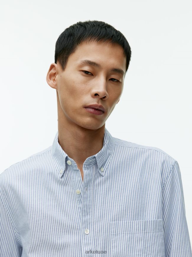 ملابس عبد اللطيف ARKET رجال قميص أكسفورد أزرق/مخطط BXB848973