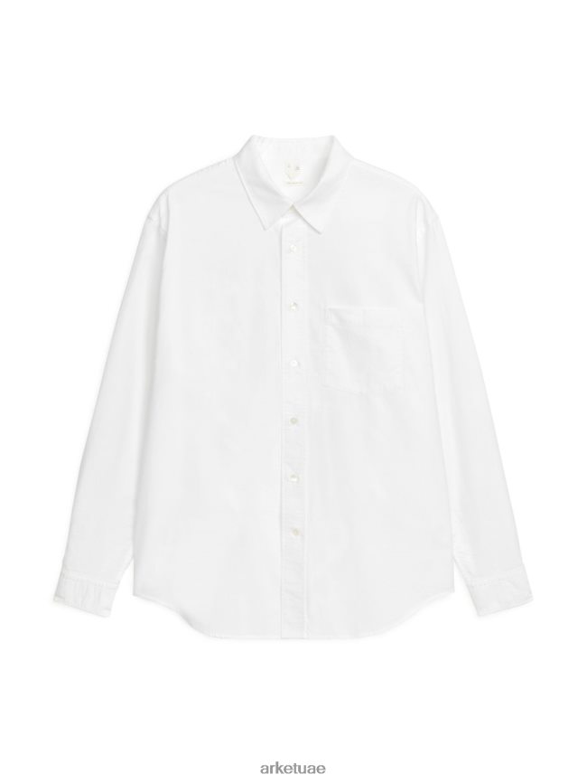 ملابس عبد اللطيف ARKET رجال قميص أكسفورد مريح أبيض BXB848970