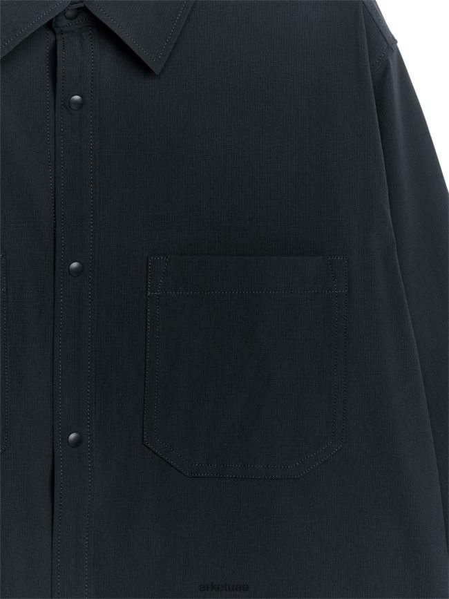 ملابس عبد اللطيف ARKET رجال قميص المشي لمسافات طويلة أسود BXB8481218