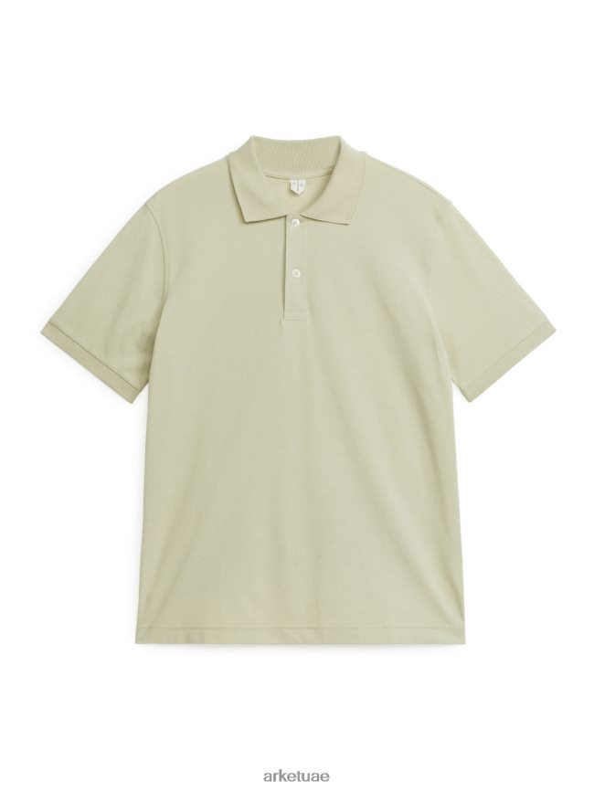 ملابس عبد اللطيف ARKET رجال قميص بولو بيكيه الضوء الأخضر المغبر BXB8481041