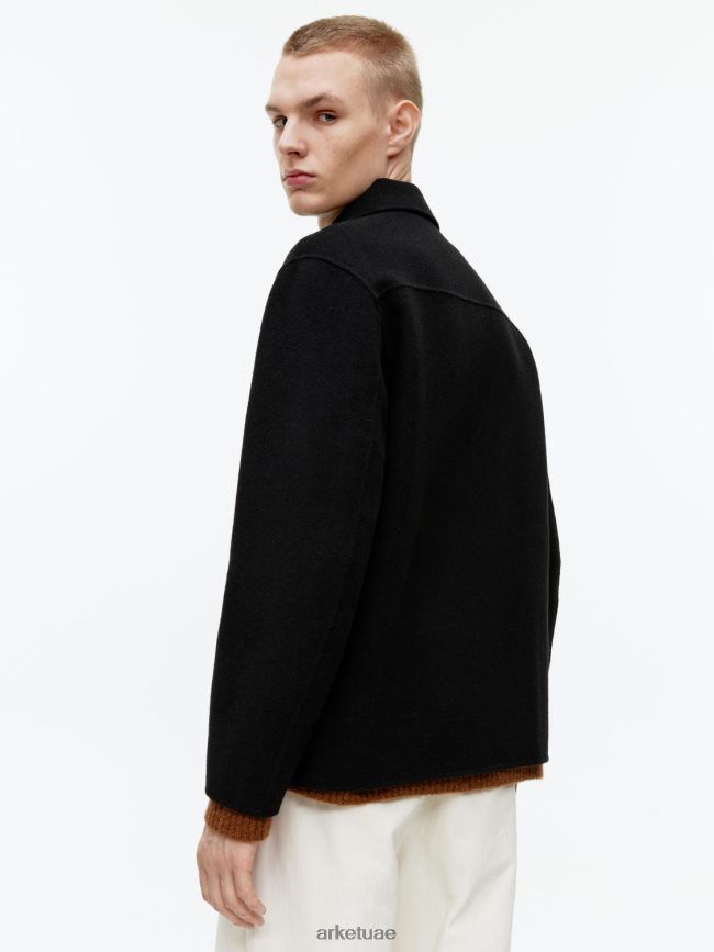 ملابس عبد اللطيف ARKET رجال قميص مزدوج أسود BXB848963