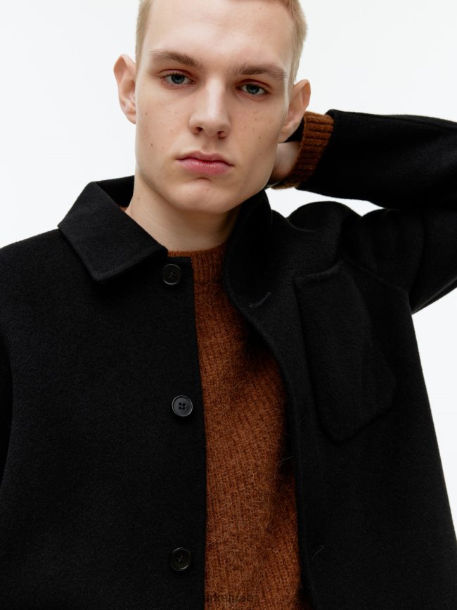 ملابس عبد اللطيف ARKET رجال قميص مزدوج أسود BXB848963