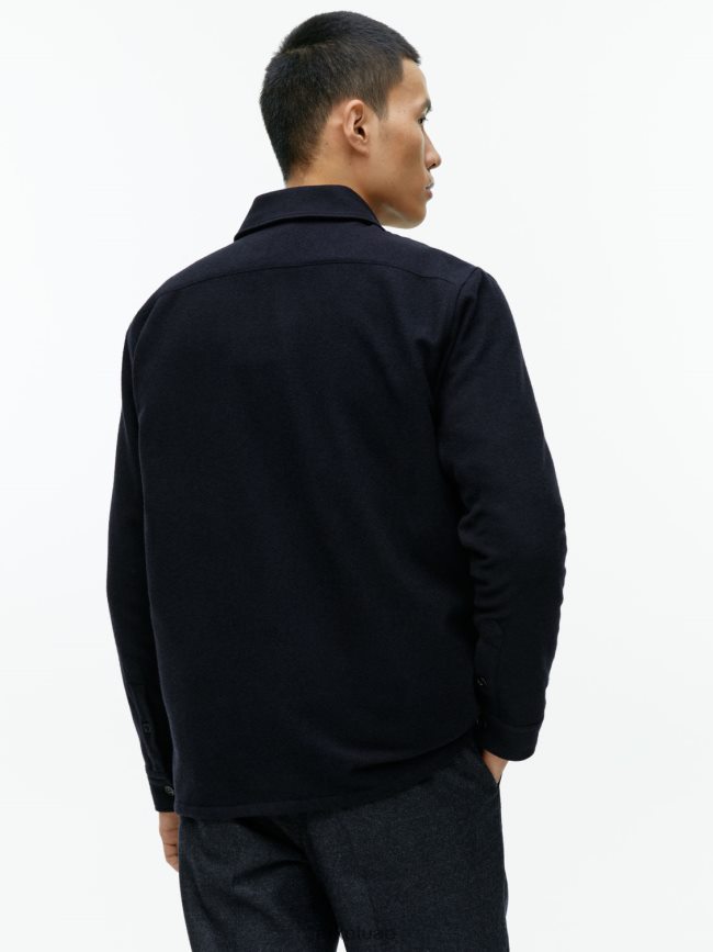 ملابس عبد اللطيف ARKET رجال قميص من الصوف أزرق غامق BXB848962