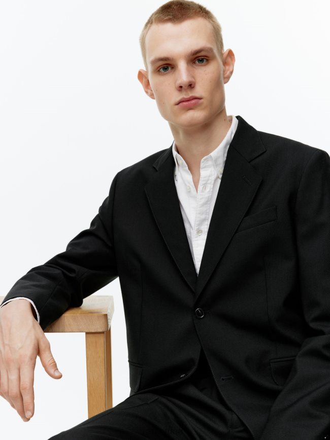 ملابس عبد اللطيف ARKET رجال هوب السترة الحديثة أسود BXB8481151