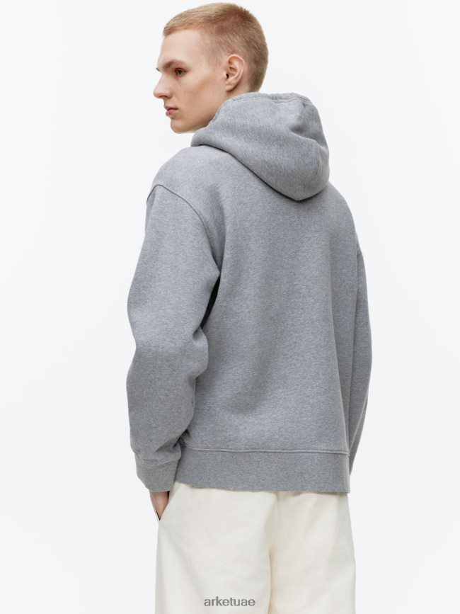 ملابس عبد اللطيف ARKET رجال هوديي تيري مريح مزيج الرمادي BXB848921