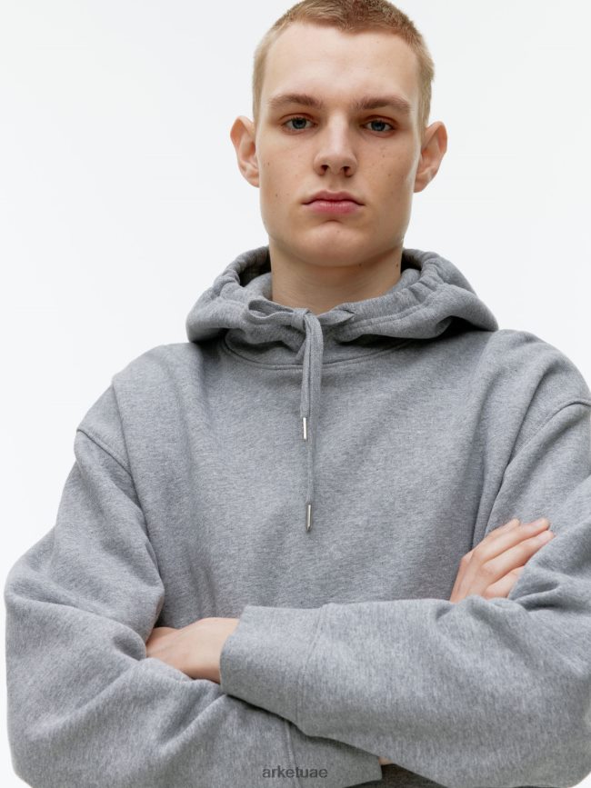 ملابس عبد اللطيف ARKET رجال هوديي تيري مريح مزيج الرمادي BXB848921