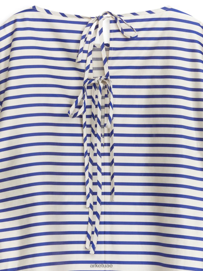 ملابس عبد اللطيف ARKET نحيف أعلى التعادل الخلفي أزرق أبيض BXB848338