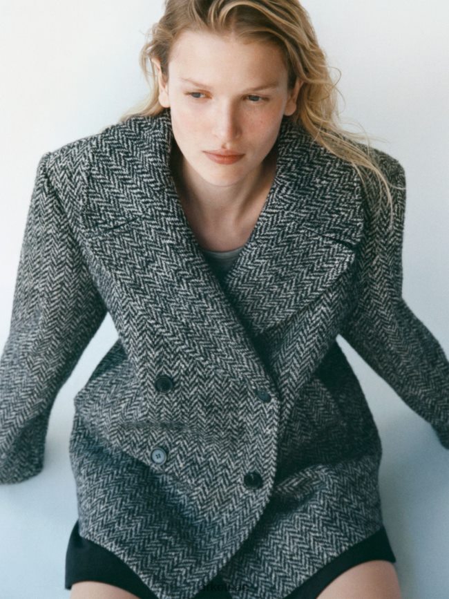 ملابس عبد اللطيف ARKET نحيف أعلى خزان الضلع مزيج الرمادي BXB848287