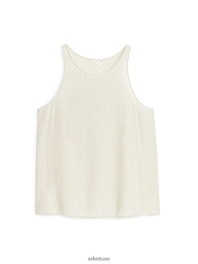 ملابس عبد اللطيف ARKET نحيف أعلى خزان المنسوجة قبالة الأبيض BXB84840