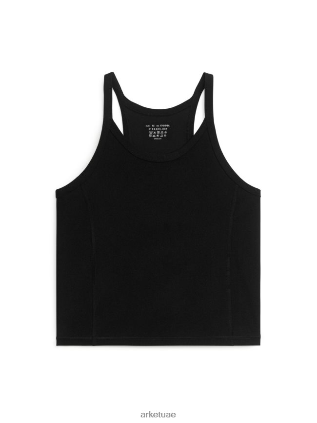 ملابس عبد اللطيف ARKET نحيف اعلى الدبابة أسود BXB848315