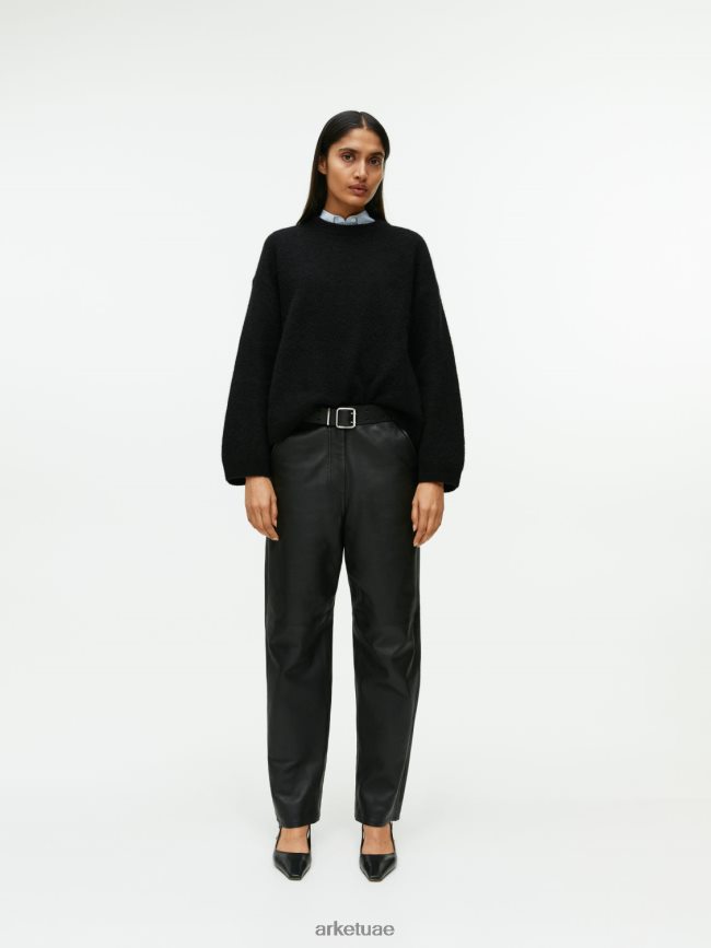 ملابس عبد اللطيف ARKET نحيف الألبكة مزيج الطائر أسود BXB848403