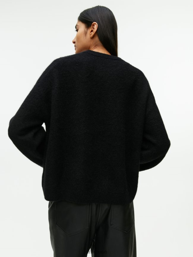 ملابس عبد اللطيف ARKET نحيف الألبكة مزيج الطائر أسود BXB848403