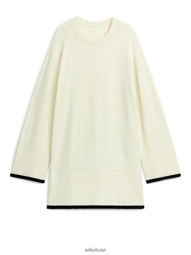 ملابس عبد اللطيف ARKET نحيف البلوز بوكل أوف وايت / أسود BXB848360