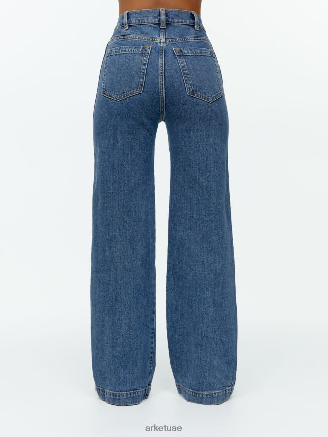 ملابس عبد اللطيف ARKET نحيف الترمس الجينز تمتد عالية واسعة أزرق BXB848156