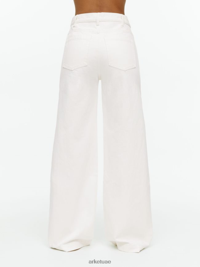 ملابس عبد اللطيف ARKET نحيف الترمس الجينز عالية مضيئة أبيض BXB848143