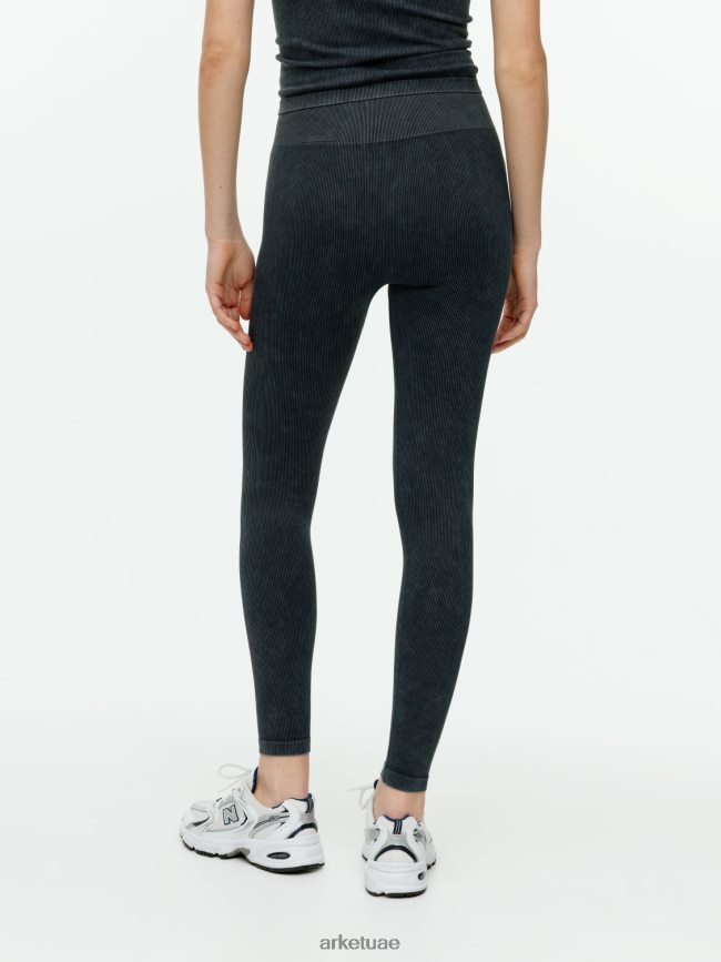 ملابس عبد اللطيف ARKET نحيف الجوارب مضلع سلس مغسول باللون الأسود BXB848508