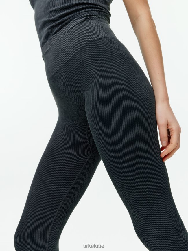 ملابس عبد اللطيف ARKET نحيف الجوارب مضلع سلس مغسول باللون الأسود BXB848508