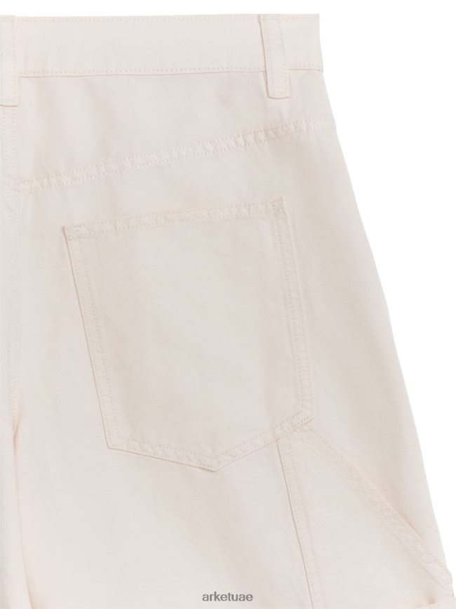 ملابس عبد اللطيف ARKET نحيف السراويل القطنية الكتانية قبالة الأبيض BXB848188