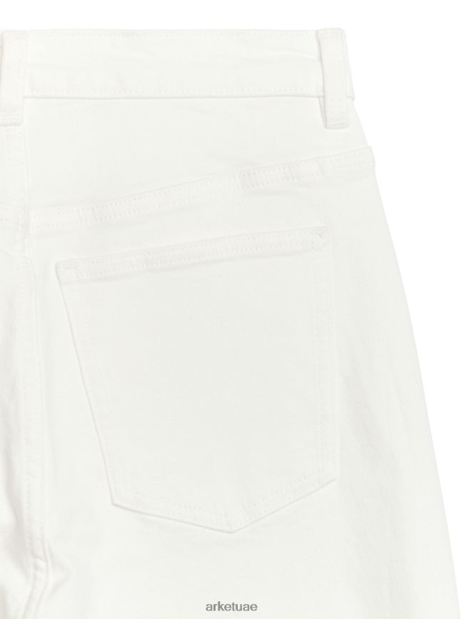 ملابس عبد اللطيف ARKET نحيف بنطال جينز فيرن واسع وقصير أبيض BXB848149