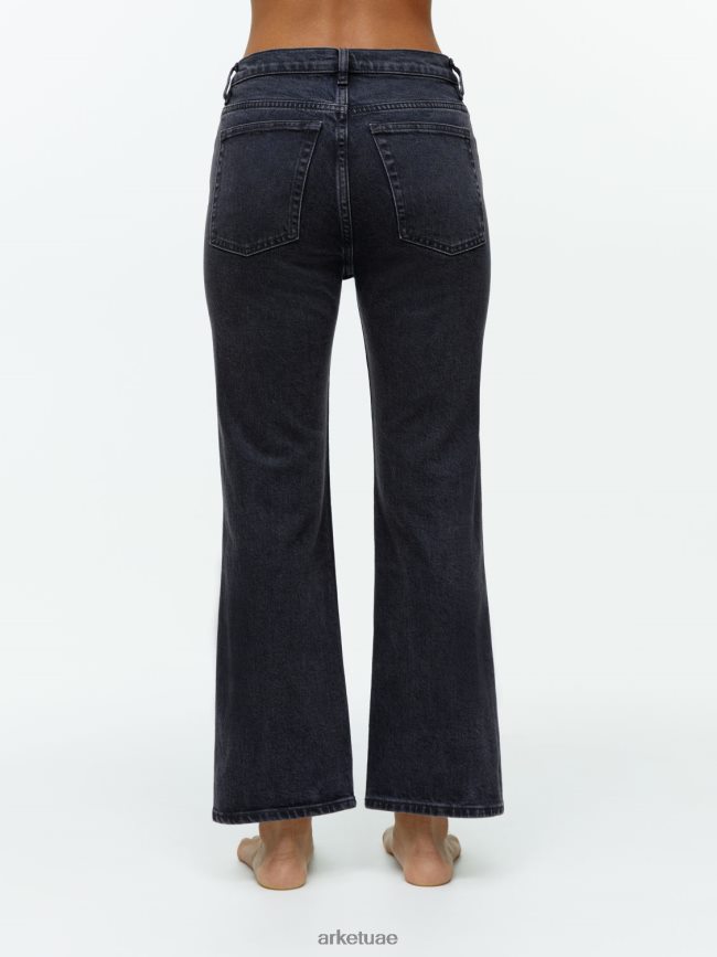 ملابس عبد اللطيف ARKET نحيف بنطال جينز فيرن واسع وقصير خمر أسود BXB848146