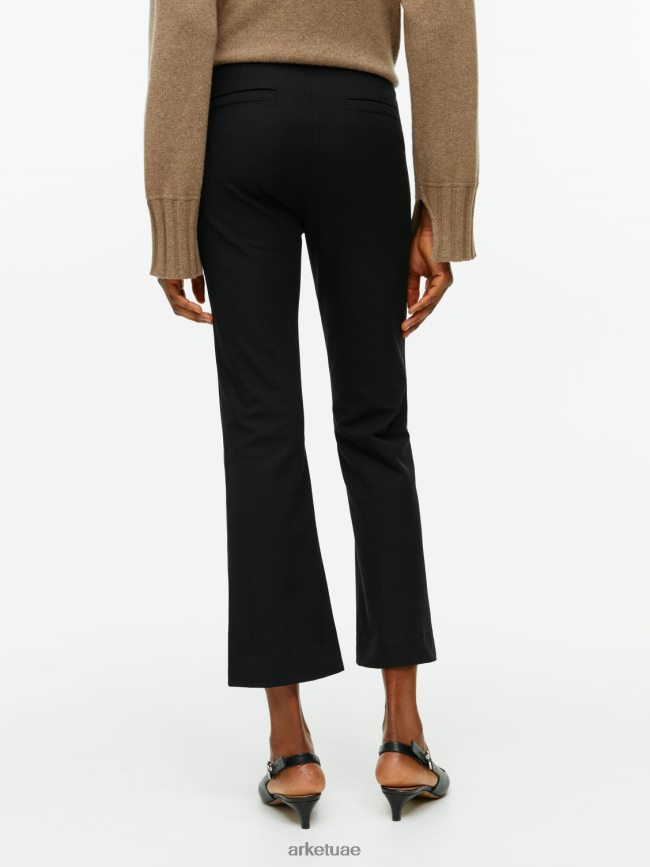 ملابس عبد اللطيف ARKET نحيف بنطلون قطن مطاطي قصير أسود BXB848225