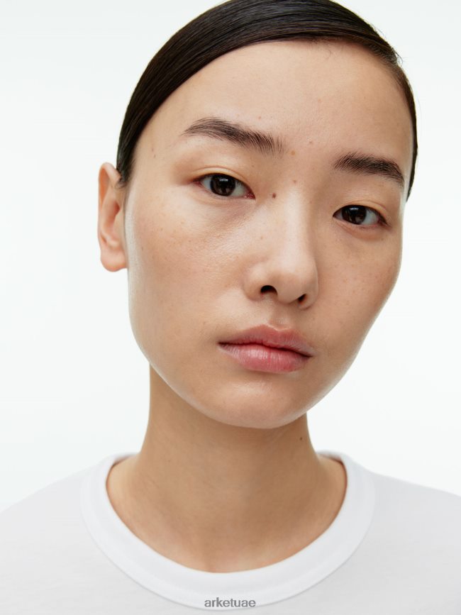 ملابس عبد اللطيف ARKET نحيف تي شيرت بأكمام طويلة أبيض BXB848391