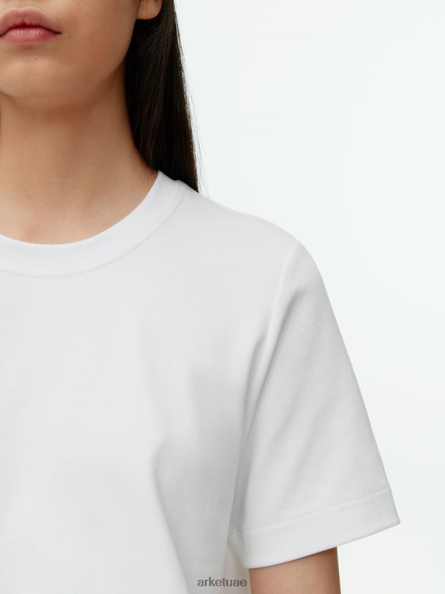 ملابس عبد اللطيف ARKET نحيف تي شيرت ثقيل الوزن أبيض BXB848339