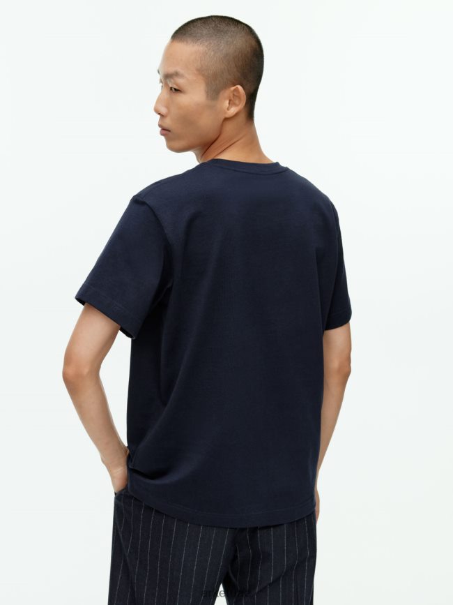 ملابس عبد اللطيف ARKET نحيف تي شيرت ثقيل الوزن أزرق غامق BXB848999