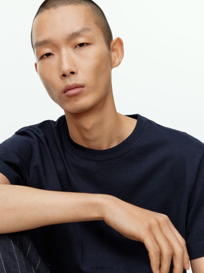 ملابس عبد اللطيف ARKET نحيف تي شيرت ثقيل الوزن أزرق غامق BXB848999