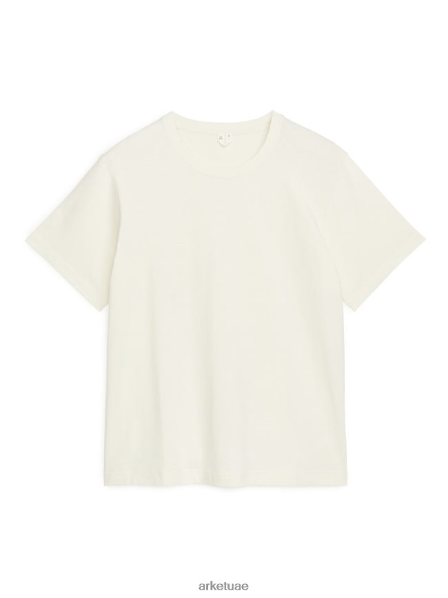 ملابس عبد اللطيف ARKET نحيف تي شيرت ثقيل الوزن قبالة الأبيض BXB848996