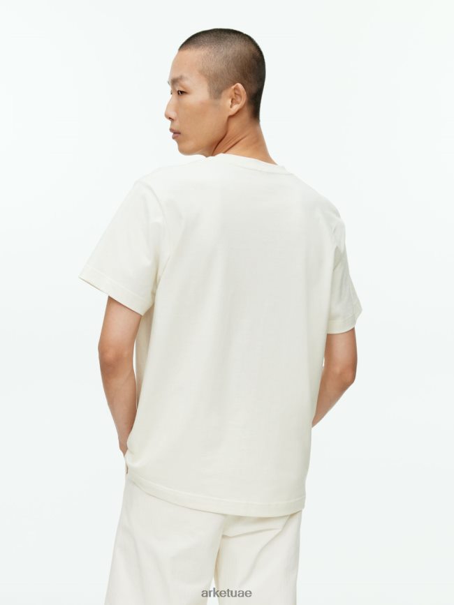 ملابس عبد اللطيف ARKET نحيف تي شيرت ثقيل الوزن قبالة الأبيض BXB848996