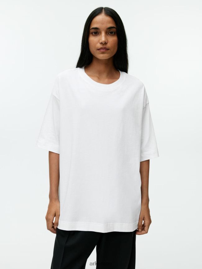 ملابس عبد اللطيف ARKET نحيف تي شيرت كبير الحجم أبيض BXB848390