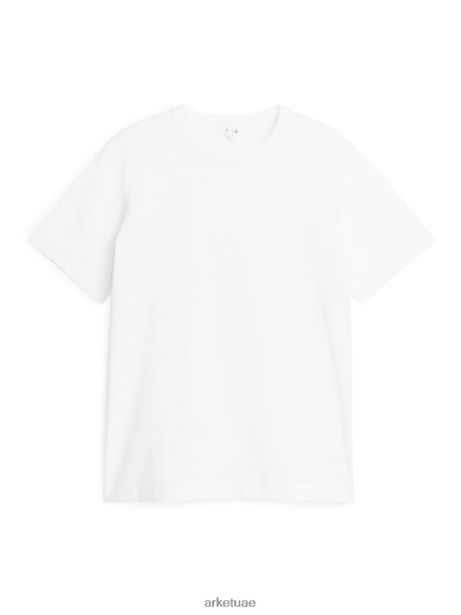 ملابس عبد اللطيف ARKET نحيف تي شيرت متوسط ​​الوزن أبيض BXB848987