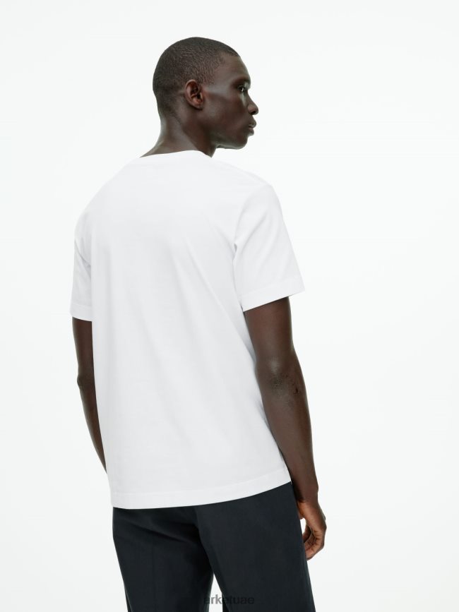 ملابس عبد اللطيف ARKET نحيف تي شيرت متوسط ​​الوزن أبيض BXB848987