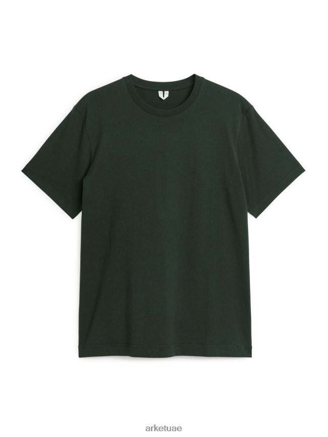 ملابس عبد اللطيف ARKET نحيف تي شيرت متوسط ​​الوزن أخضر غامق BXB848990