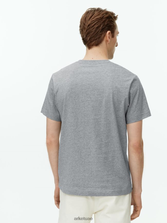 ملابس عبد اللطيف ARKET نحيف تي شيرت متوسط ​​الوزن مزيج الرمادي BXB848988