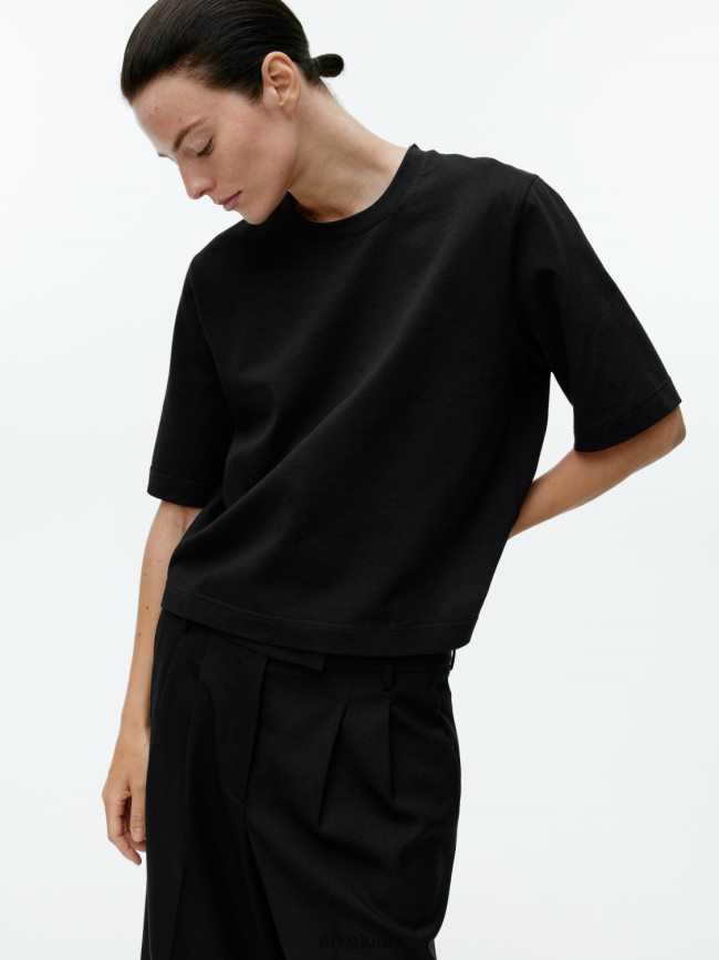 ملابس عبد اللطيف ARKET نحيف تي شيرت يشبه الصندوق ثقيل الوزن أسود BXB848387