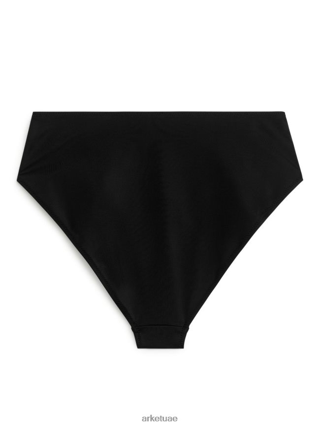 ملابس عبد اللطيف ARKET نحيف جزء سفلي بيكيني عالي الخصر أسود BXB848610