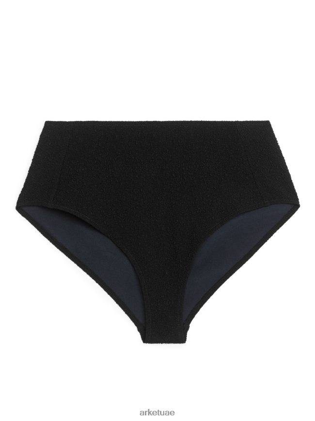 ملابس عبد اللطيف ARKET نحيف جزء سفلي بيكيني عالي الخصر أسود BXB848623