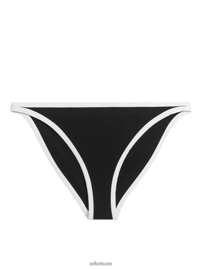 ملابس عبد اللطيف ARKET نحيف جزء سفلي بيكيني متباين أسود/أبيض BXB848607